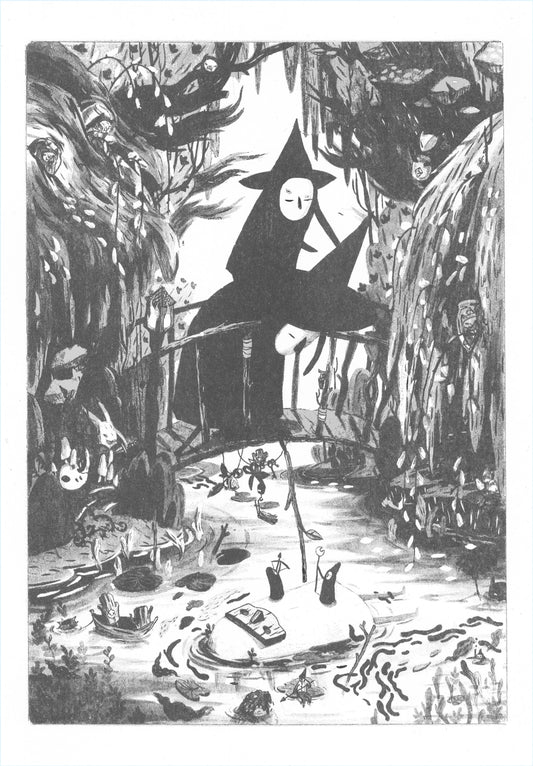 Pond Witches - A4 Risograph print